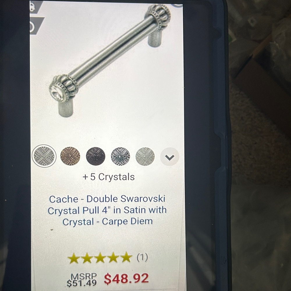 Cache with genuine SWAROVSKI Crystal Handles with Chalice-Patina